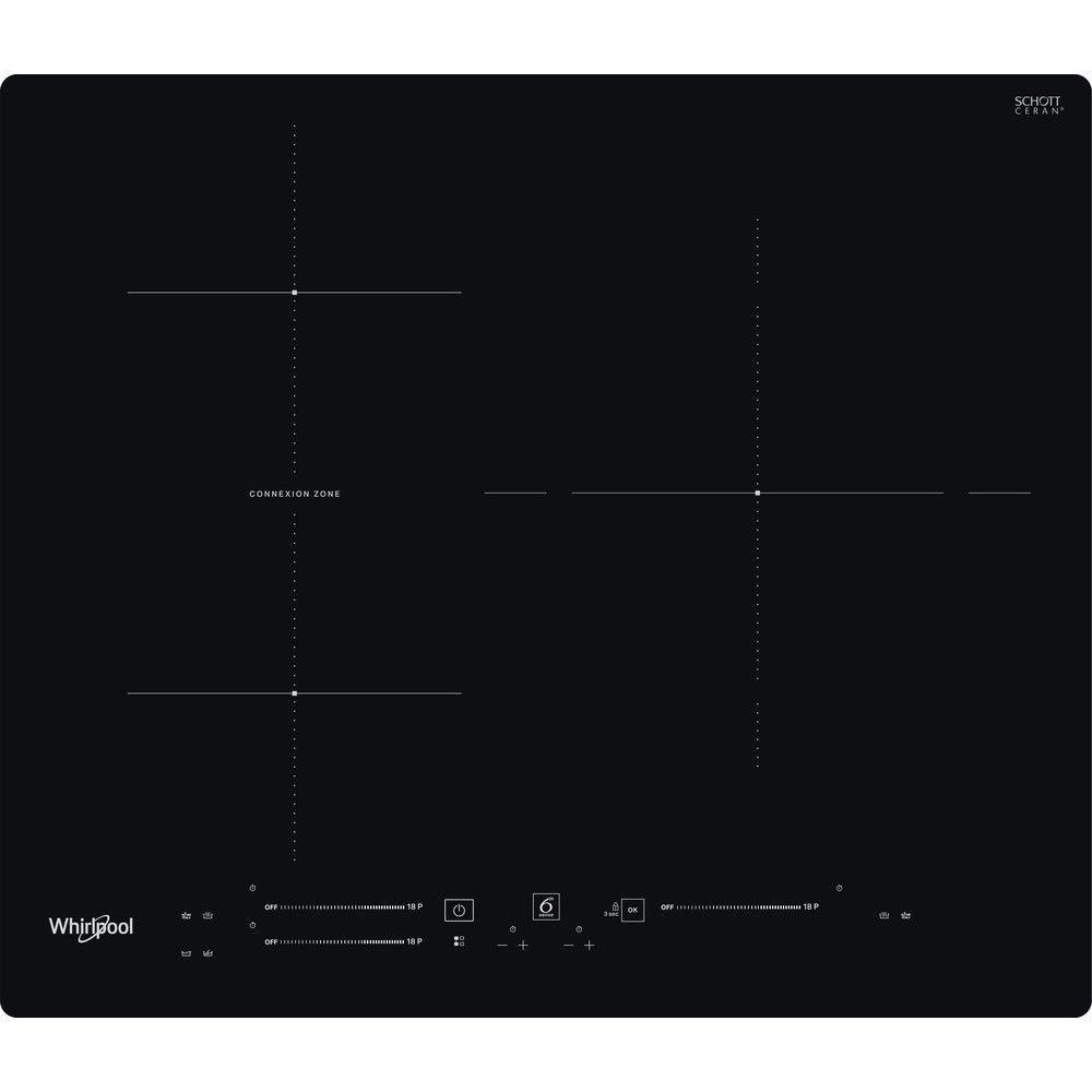 Placa de Indução Encastre WHIRLPOOL WB S5560 NE (3 zonas - 7200 W - Vidro-cerâmica - Preto)