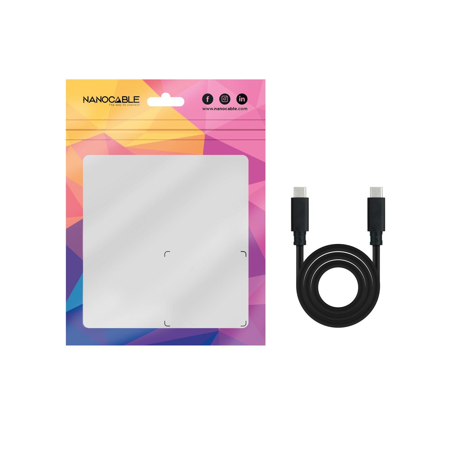 Cabo USB-C NANOCABLE 10.01.4103 (3 m - USB C - Preto) — miniatura 4