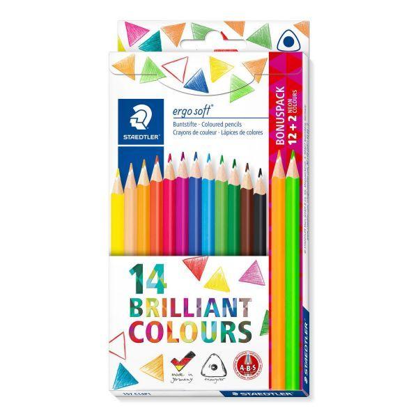 Lápis de Cor STAEDTLER ergosoft neon 14ST (Multicor)