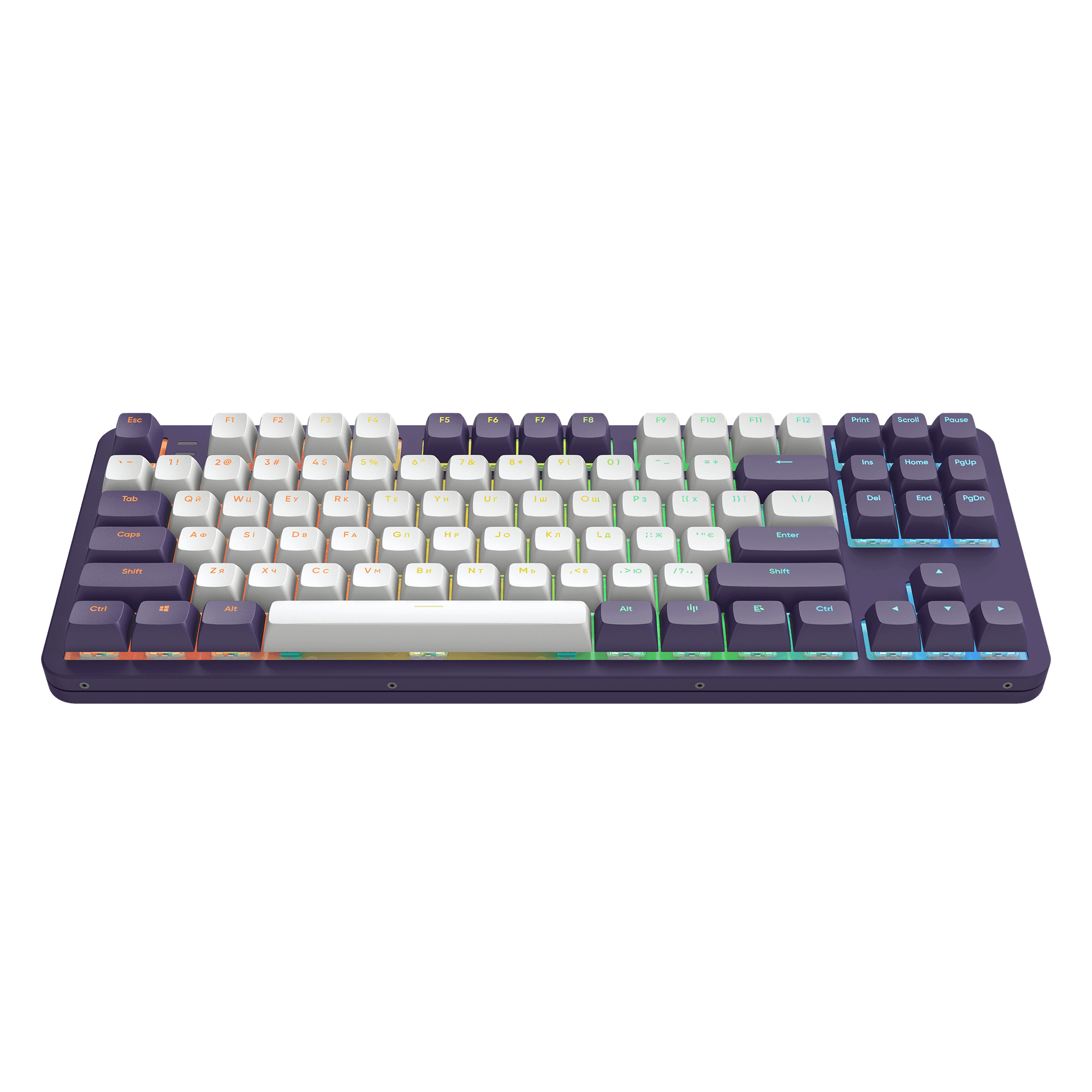 Teclado Gaming DARK PROJECT ALU87 Violet (ANSI UA - G3MS Sapphire pré-lubrificados - RGB personalizável - Roxo)