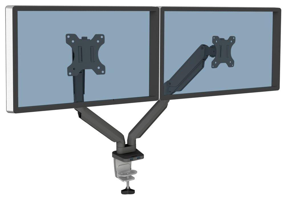 Suporte de Monitor Duplo FELLOWES Platinum Series 8042501 (até 40" - 8 kg por Monitor - Preto), miniatura 3