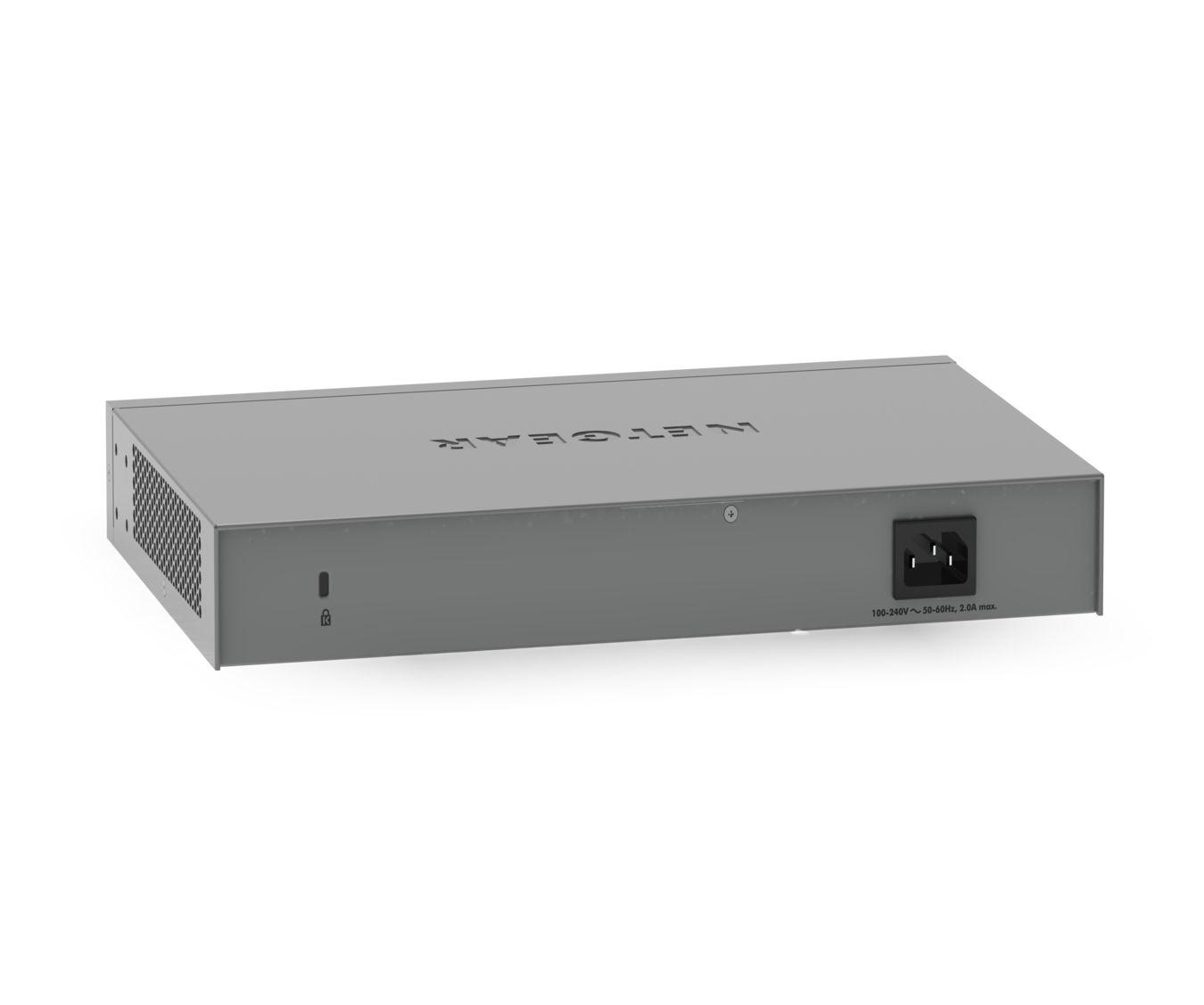 Switch Gerido NETGEAR MS510TXM (10G Ethernet - 140 Gbit/s - L2/L3/L4 - Cinzento e Azul) — miniatura 2