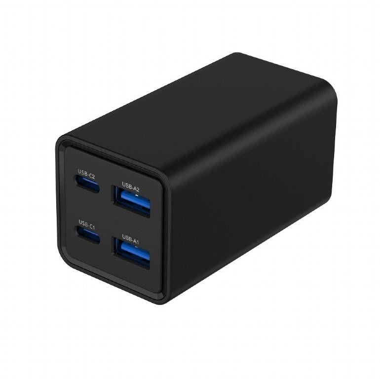 Carregador USB GaN GEMBIRD TA-UC-2A2C-PD65-01-BK (65 W - Preto), miniatura 2
