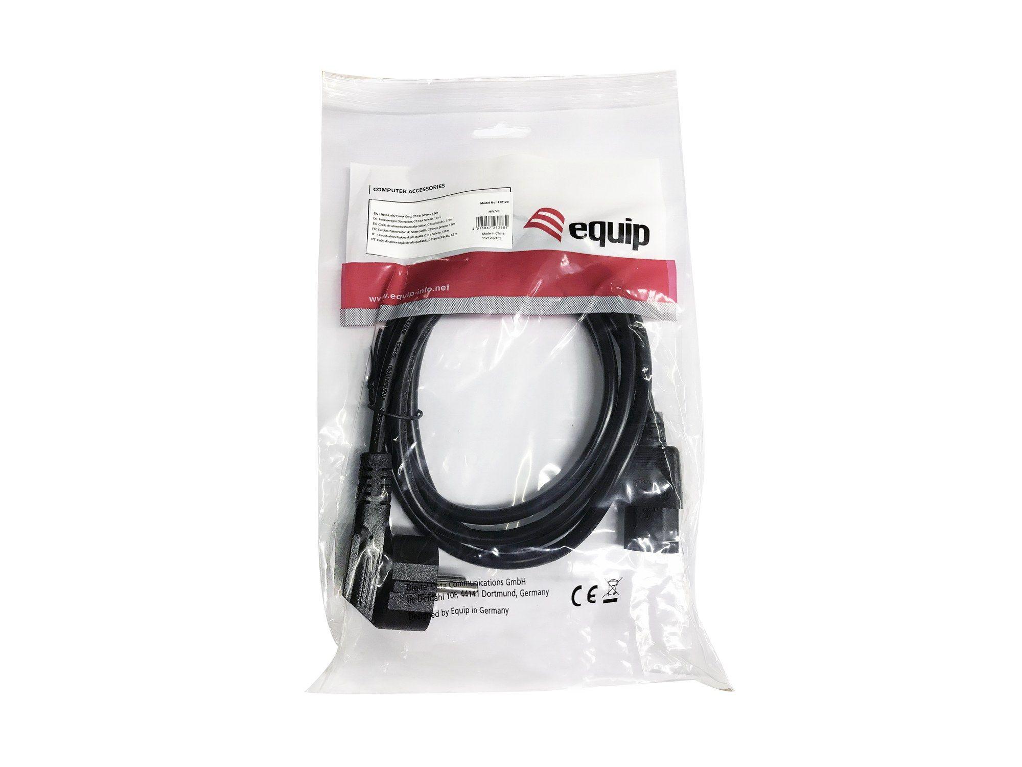 Cabo de Alimentação EQUIP 112120 (1,8 m - Acoplador C13 - CEE 7/7 - Preto), miniatura 5