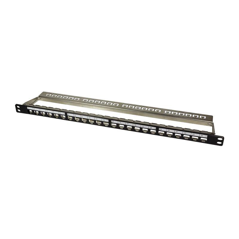 Painel de Patch Keystone LOGILINK NK4040 (RJ-45 - Montagem em rack - Preto) — miniatura 3
