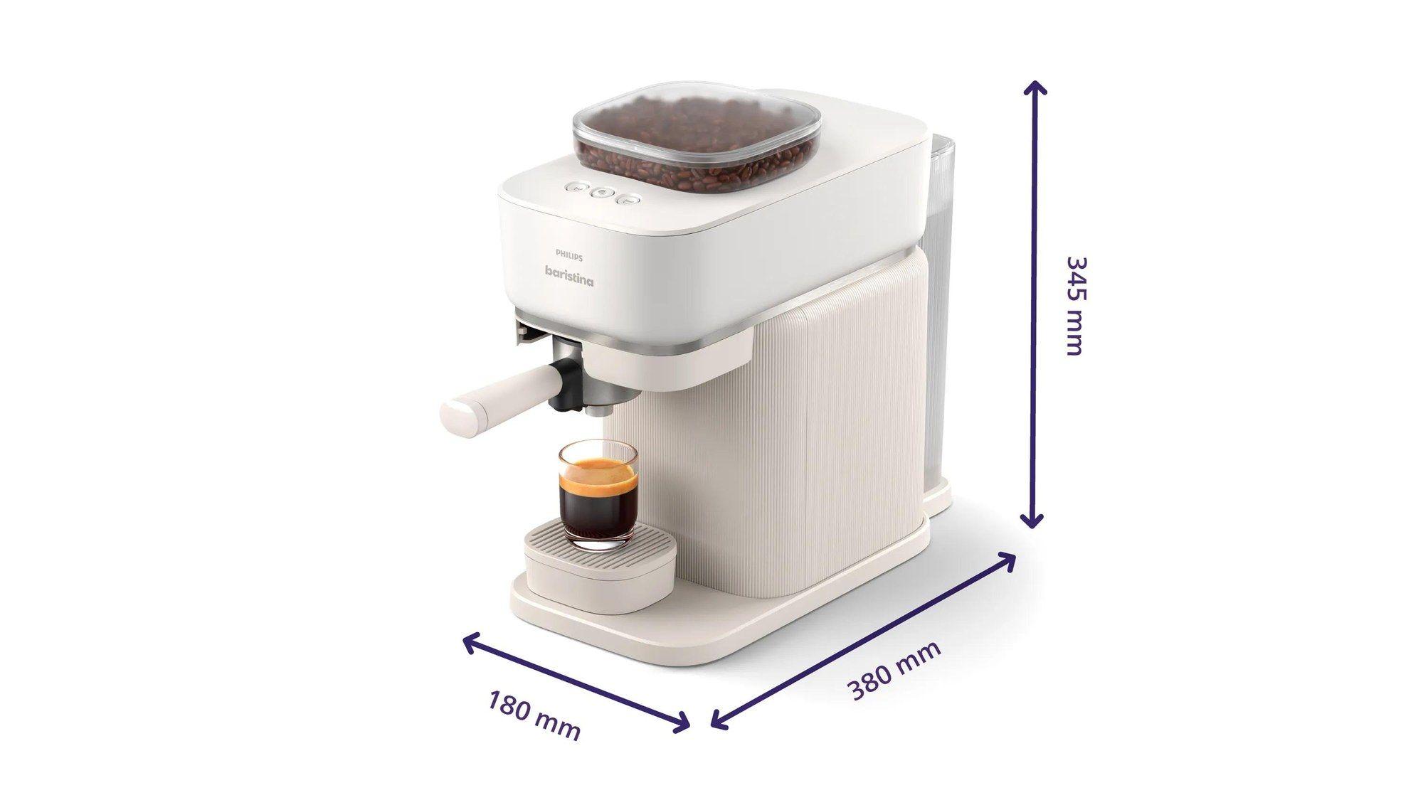 Máquina de Café Expresso PHILIPS Baristina BAR300/00 (Grãos de café - 1550 W - 16 bar - Branco), miniatura 2