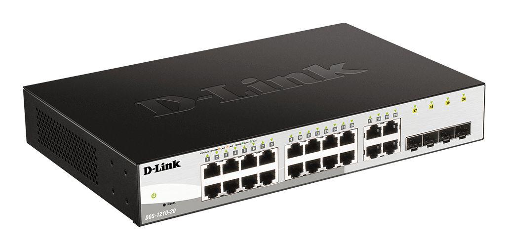 Switch Gerido D-LINK DGS-1210-20/E (Gigabit Ethernet - 4,1 MB - 40 Gbit/s - Preto) — miniatura 2