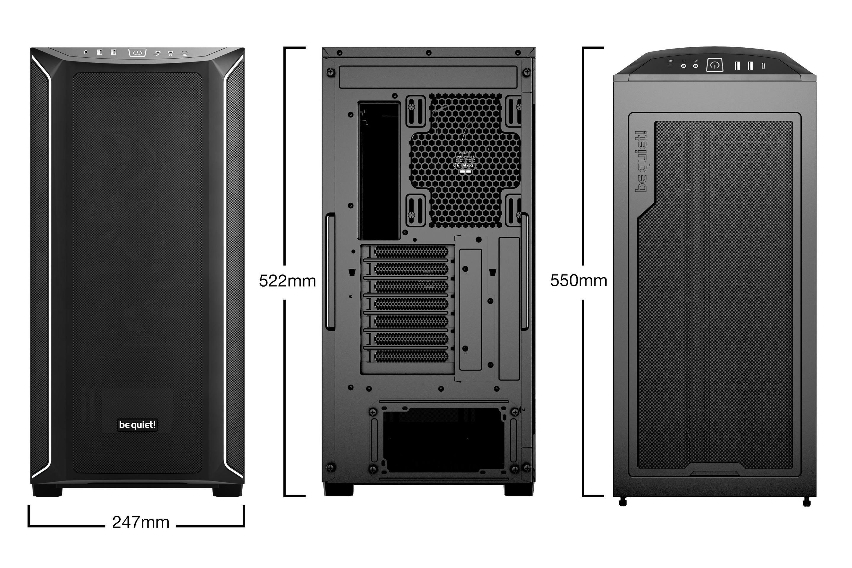 Caixa PC BE QUIET! Shadow Base 800 DX (Midi Tower - 18 cm - 43 cm - Preto), miniatura 2