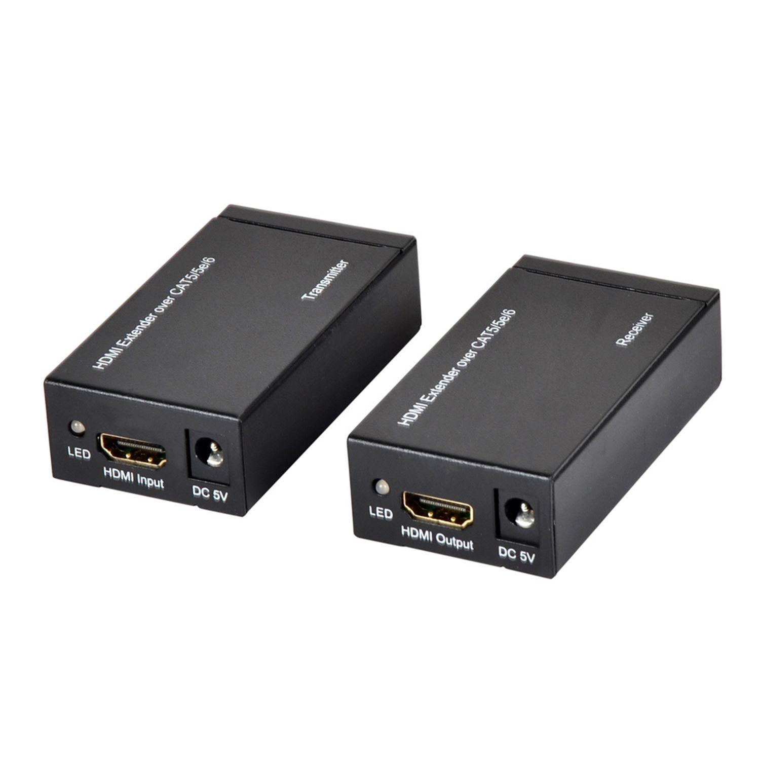 Kit Extensor HDMI EWENT EW3715 (1920 x 1080 pixels - 3 W - Com fios - Preto)