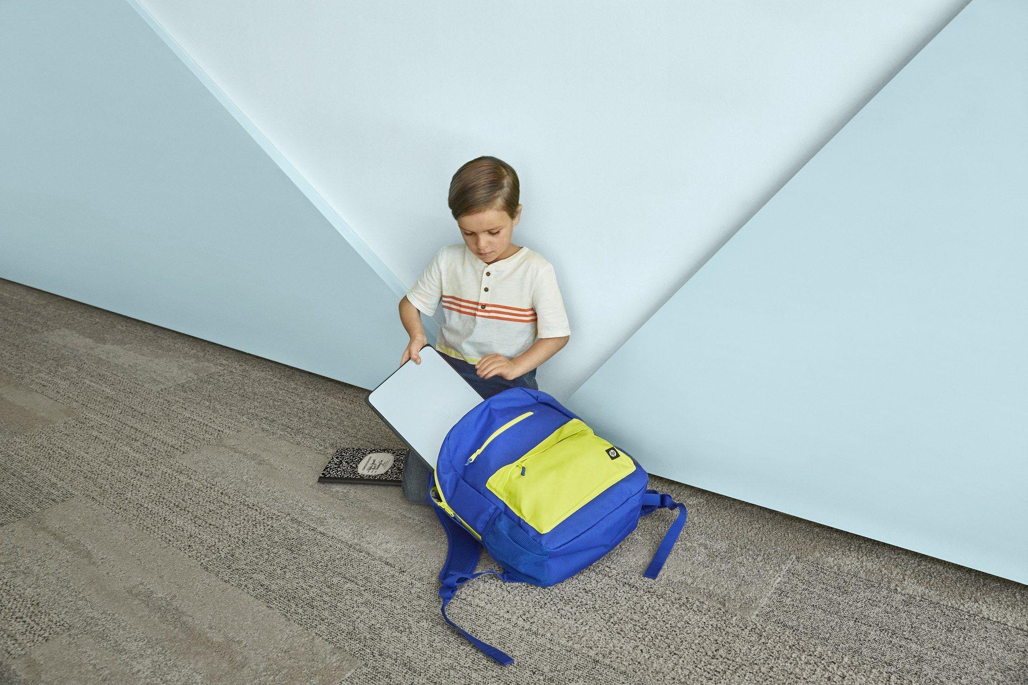 Mochila HP Campus 7J596AA (Poliéster, Poliespuma - 39,6 cm - Altura 43,5 cm - Azul e Amarelo), miniatura 3