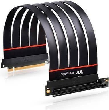 Cabo Riser THERMALTAKE TT Premium PCI-E 4.0 x16 (0,3 m - PCI-E x16 - Preto)