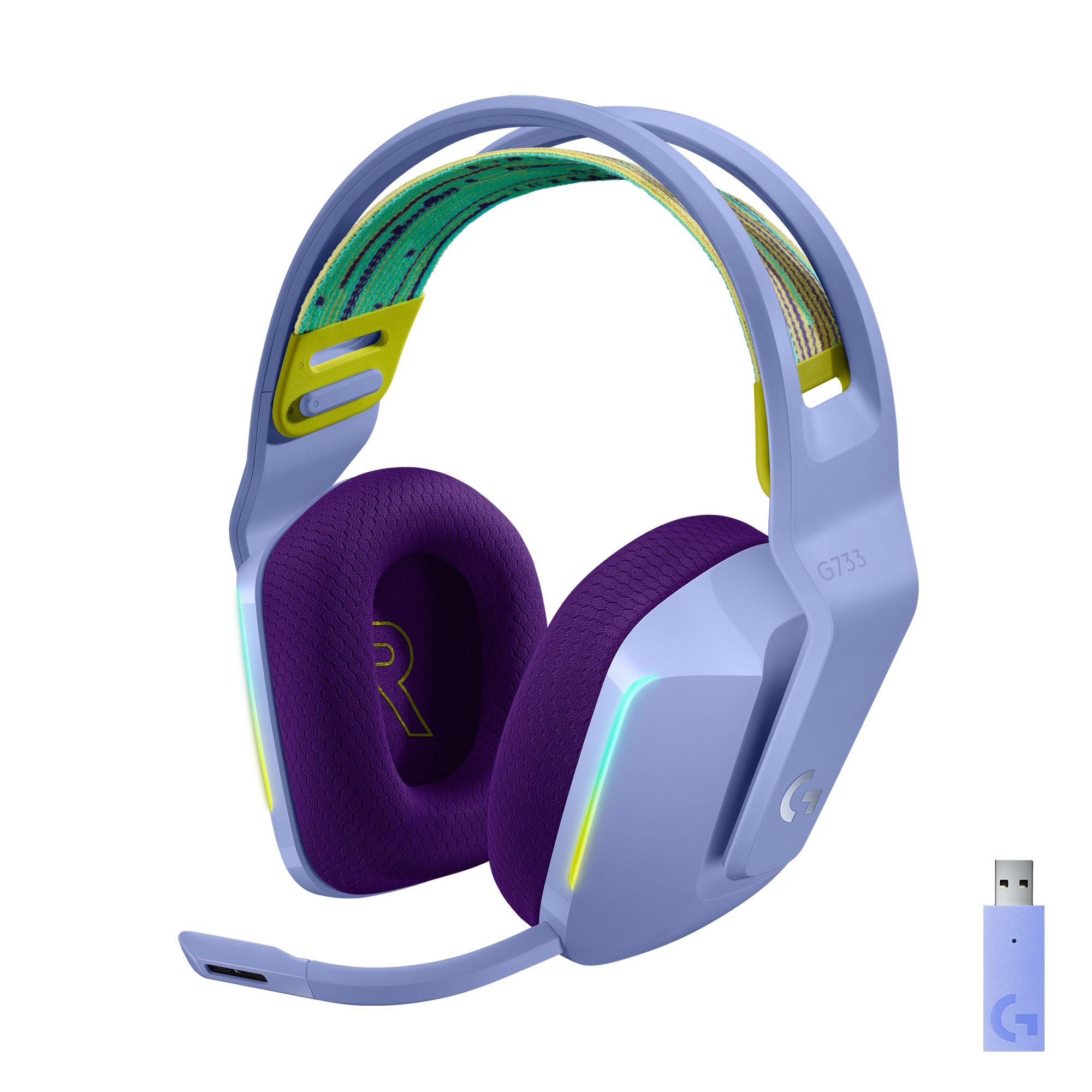Headset Gaming LOGITECH G733 (5,55 Wh - MacOS - Lilás)