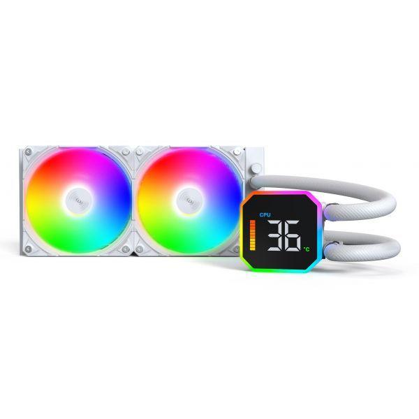 Refrigeração Líquida CPU MONTECH HyperFlow Digital 240 (12 cm - 2200 RPM - Âmbar, Azul, Verde, Vermelho - Branco) — miniatura 2