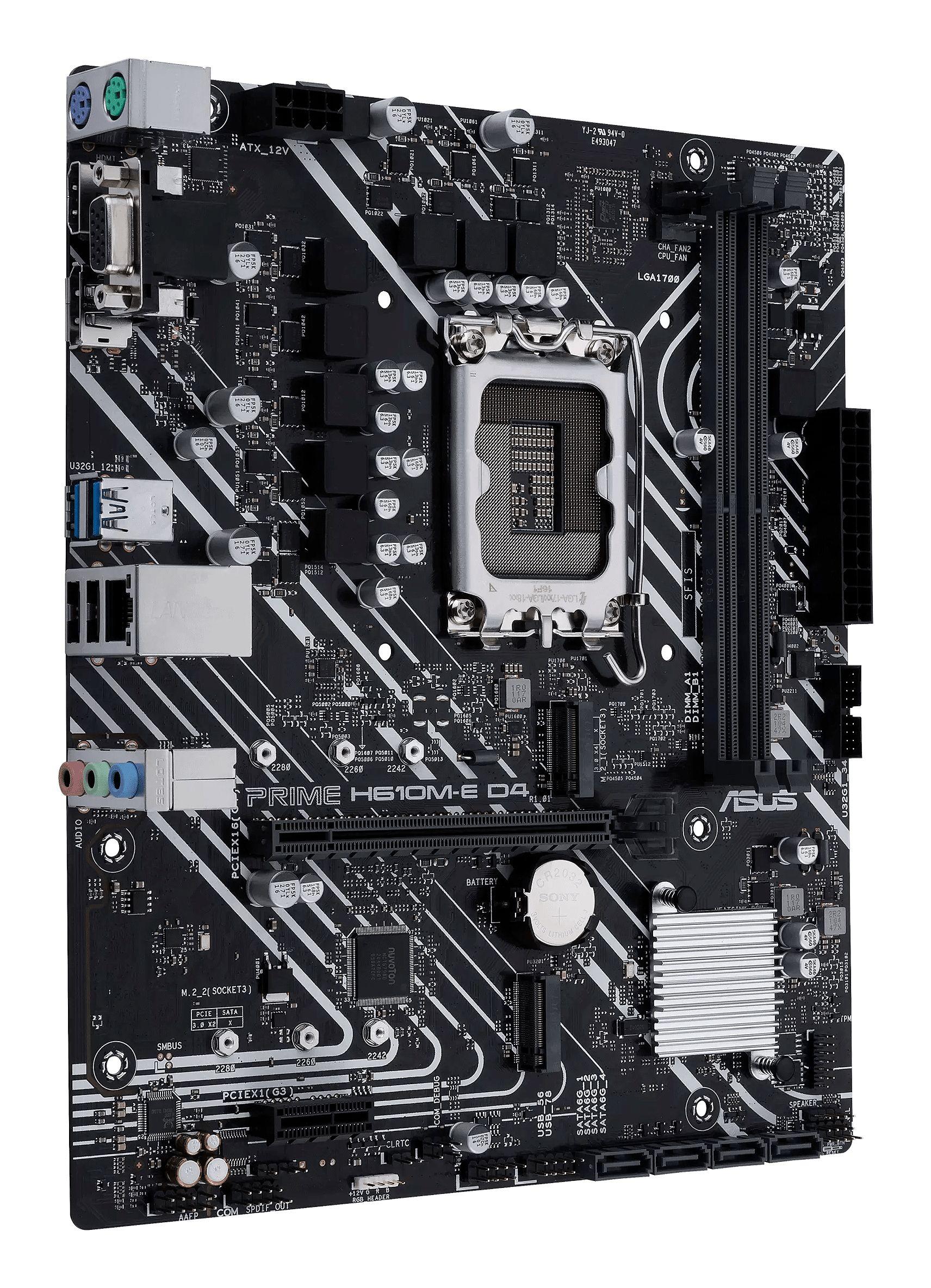 Motherboard ASUS PRIME H610M-E D4-CSM (LGA 1700 - micro ATX - Duplo canal - Multicor) — miniatura 2