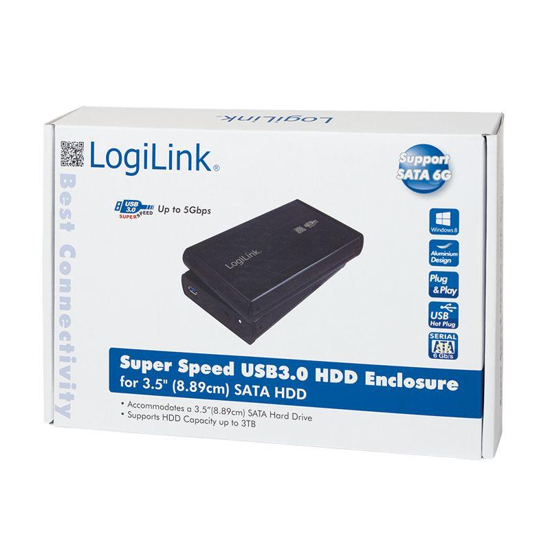 Caixa Externa LOGILINK UA0107 (3,5" - USB 3.2 Gen 1 - Preto) — miniatura 2