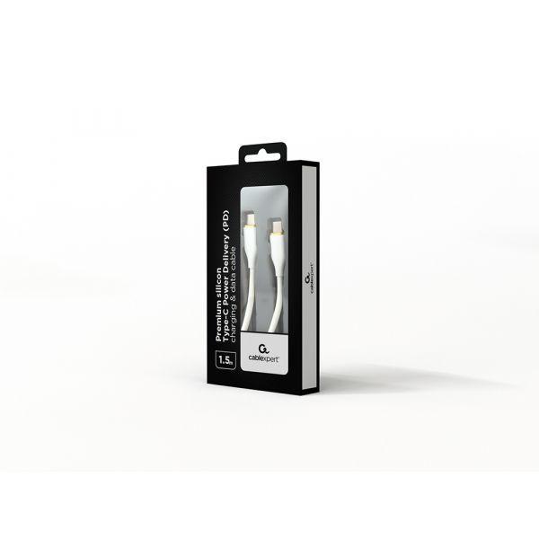 Cabo USB-C GEMBIRD CC-USB2S-CMCM-1.5M-W (1,5 metros - USB C - Branco) — miniatura 2