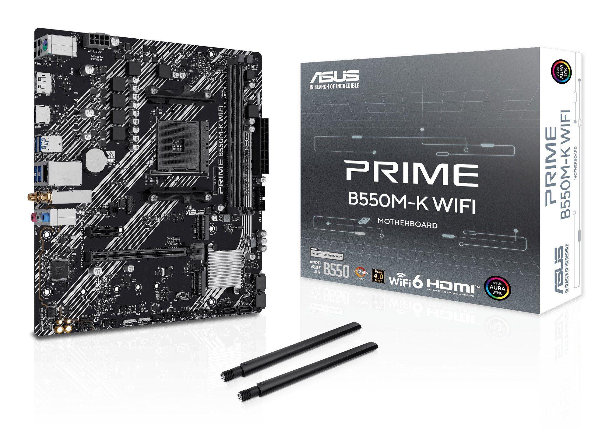Motherboard ASUS PRIME B550M-K (WI-FI) (AM4 - Micro ATX - Duplo canal - Multicor) — miniatura 5