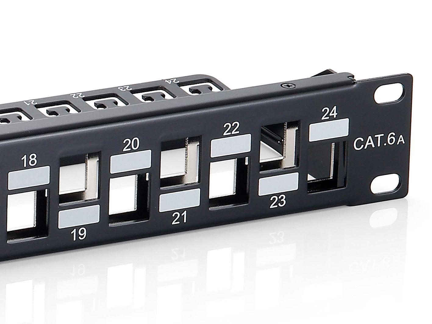Patch Panel EQUIP 769324NEUEVERSION (24 Portas - Cat6a - 1U - Preto) — miniatura 4
