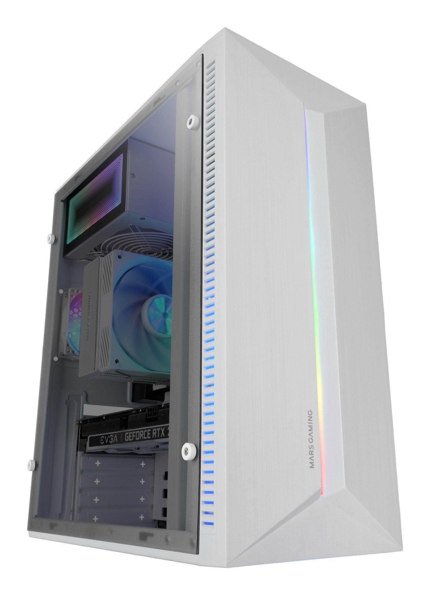 Caixa ATX MARS GAMING MCBLAZEW (ATX, Micro ATX, Mini-ITX - Semitorre - Vidro temperado - Branco) — miniatura 5