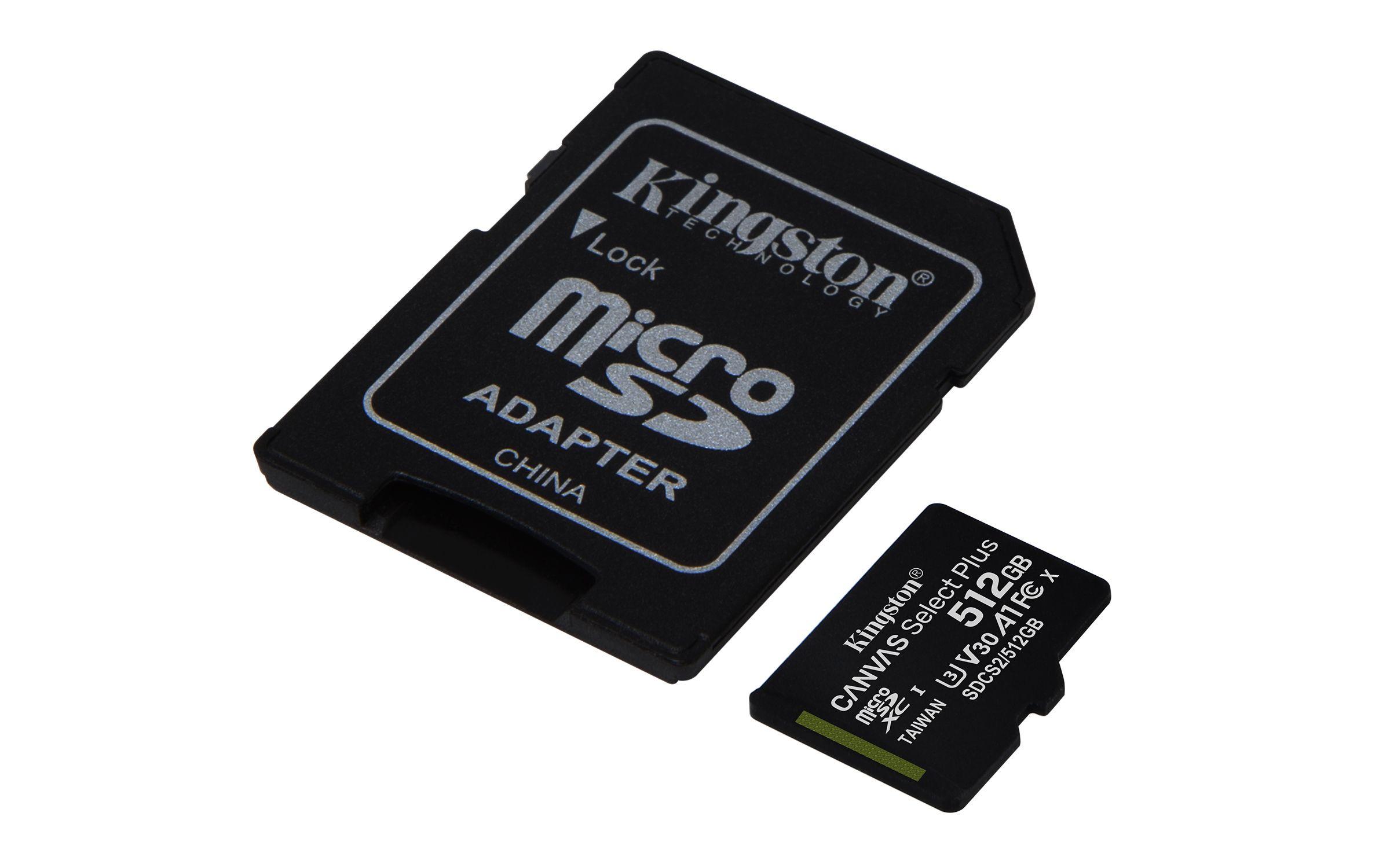 Cartão de Memória microSD KINGSTON Canvas Select Plus SDCS2/512GB (512GB - Classe 10 - 100 MB/s - Preto) — miniatura 2