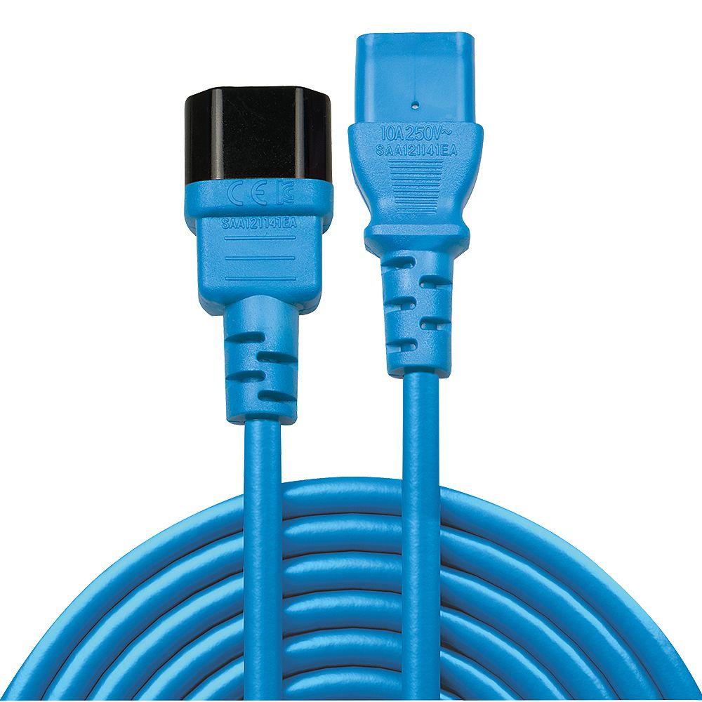 Cabo de Alimentação LINDY 30470 (0,5 m - Acoplador C13 - Acoplador C14 - Azul), miniatura 2