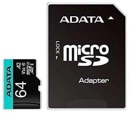 Cartão de Memória ADATA Premier Pro AUSDX64GUI3V30SA2 (64GB - Classe 10 - 100 MB/s - Preto e Azul), miniatura 2