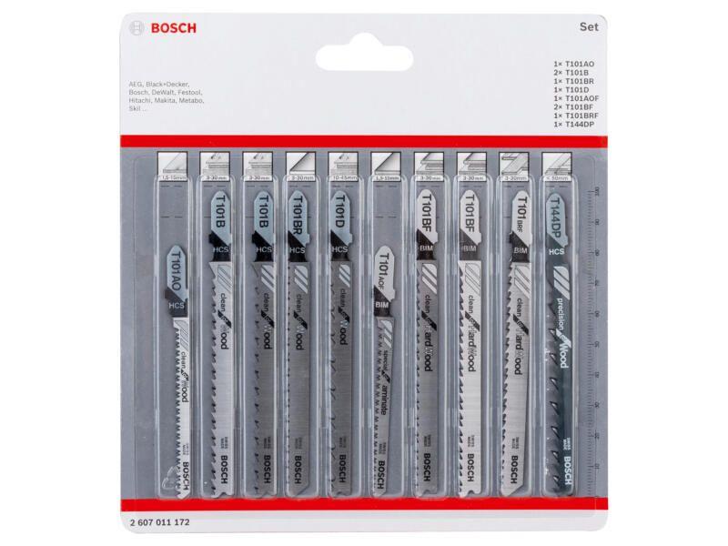 Conjunto de Lâminas para Serra Tico-Tico BOSCH 2607011172 (10 Peças - Encaixe em T)