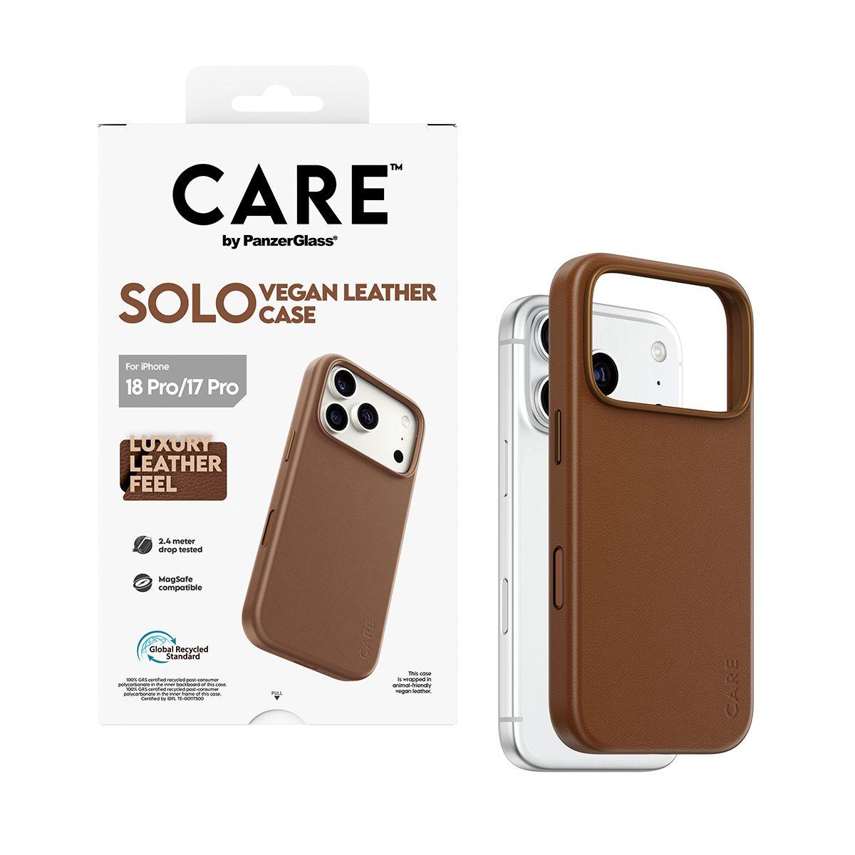 Capa PANZERGLASS CARE em Pele Vegan MagSafe (Castanho) — miniatura 5