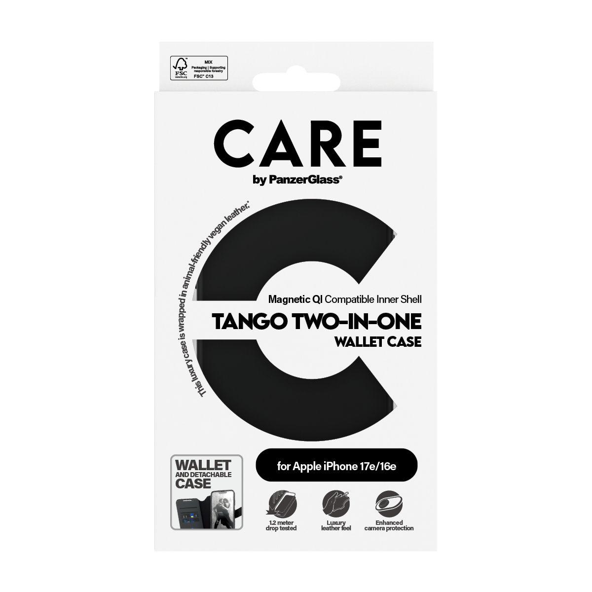 Capa Carteira PANZERGLASS CARE Feature Tango 2-in-1 para iPhone 16e/17e (Apple - Policarbonato - Preto), miniatura 4