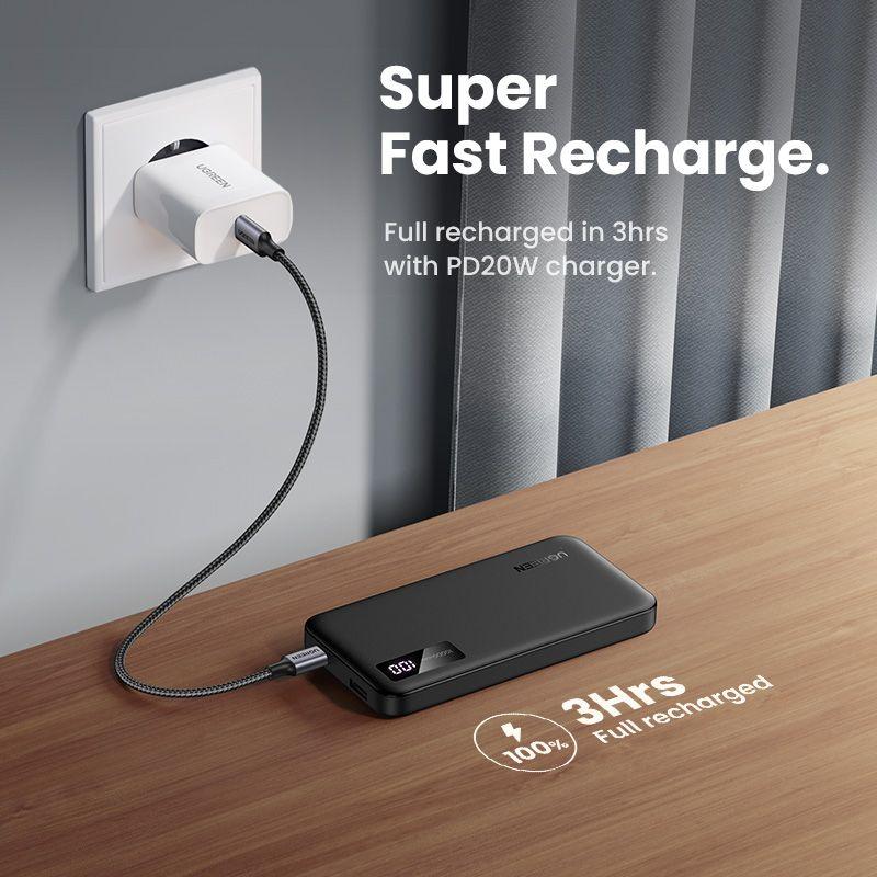 Bateria Externa UGREEN PB311 (10000 mAh - 72 Wh - 20 W - Preto), miniatura 5