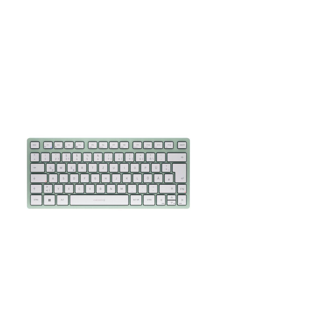 Teclado CHERRY KW 7100 Mini BT (Alemão - Cherry SX - Em linha reta - Verde agave)