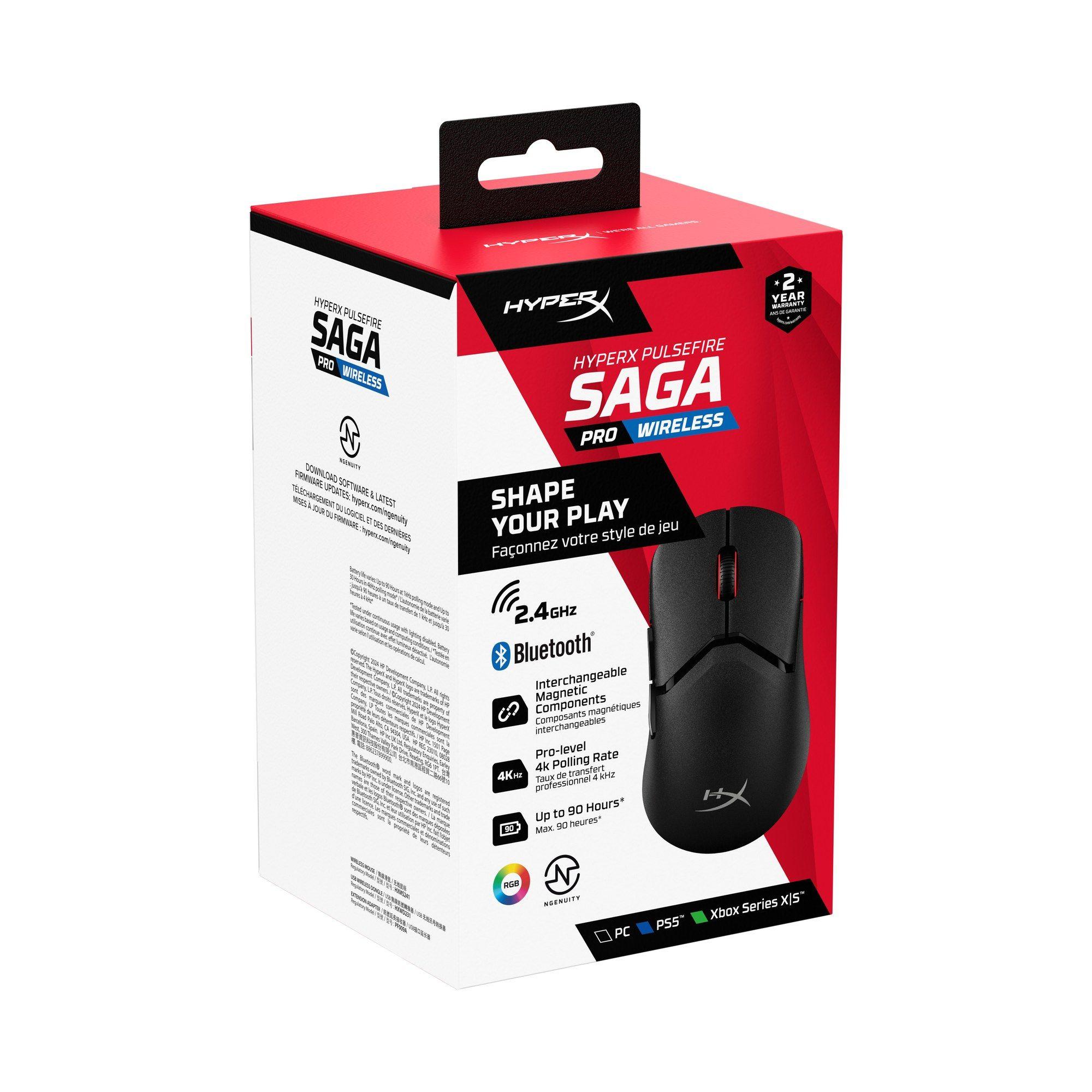 Rato HYPERX Pulsefire Saga Pro (Ambidestro - 3200 DPI - Ótico - Preto) — miniatura 2