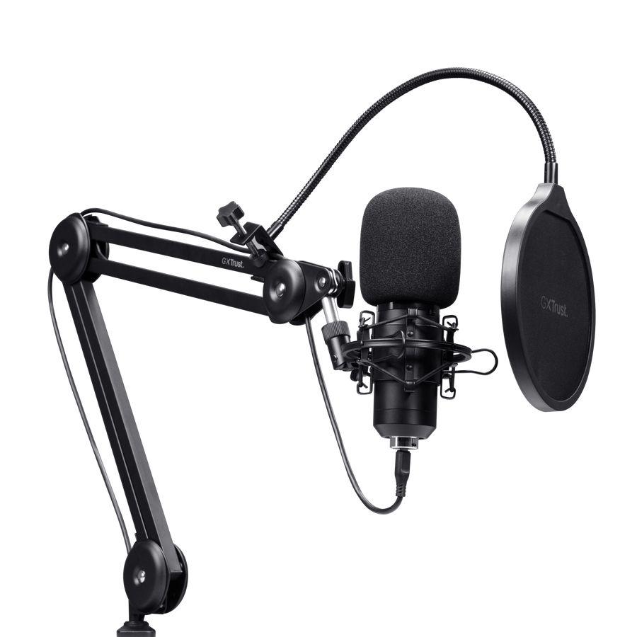 Microfone TRUST GAMING GXT 270 Emita II+ (Microfone de podcast - Com fios - USB - Preto) — miniatura 2