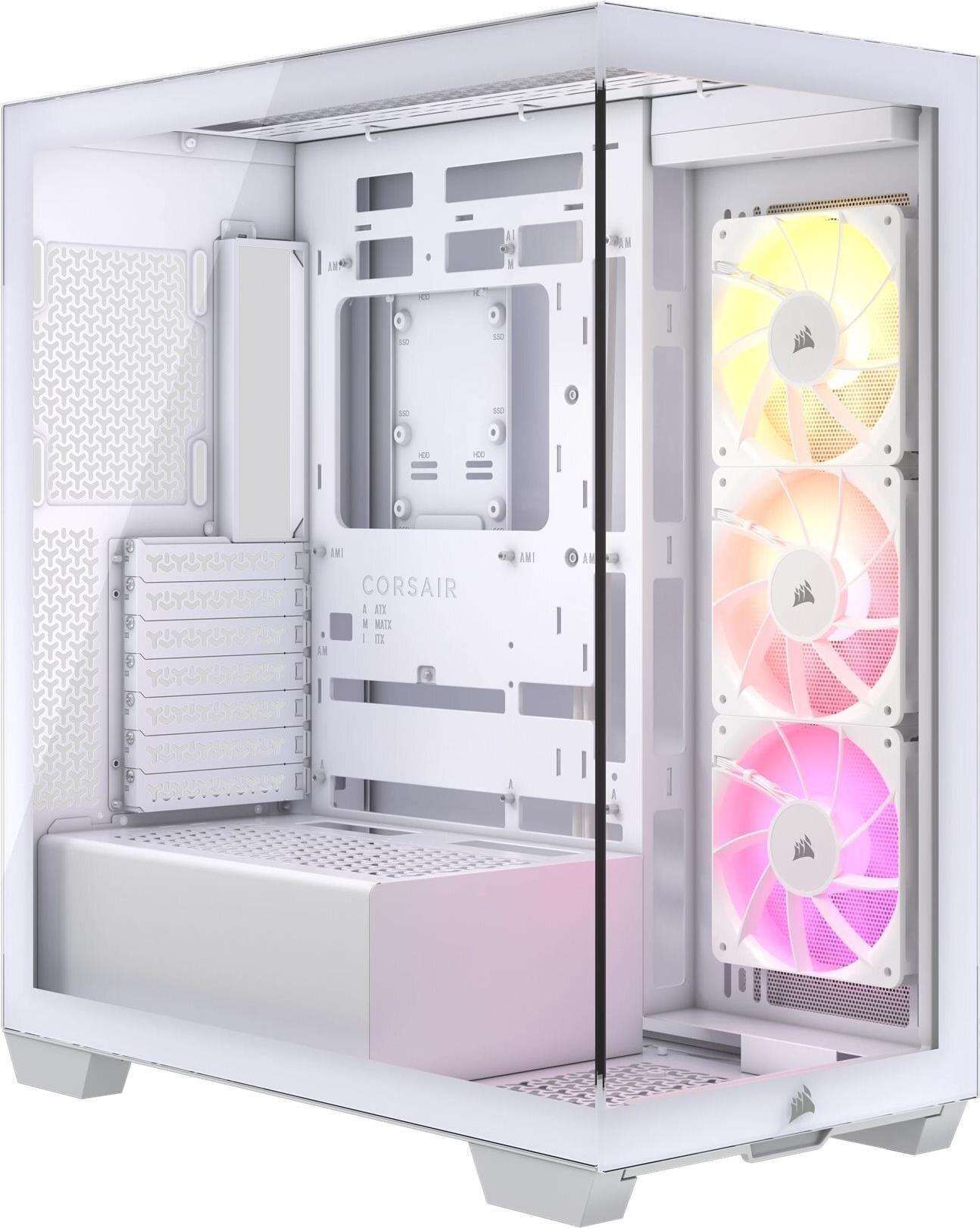 Caixa PC CORSAIR 3500X ARGB (E-ATX - Mid Tower - Aço, vidro temperado - Branco)