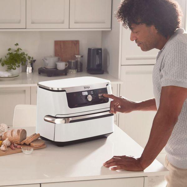 Fritadeira a Ar Independente NINJA AF500EUWH (2470 W - 240 °C - 40 °C - Branco e Prateado), miniatura 4