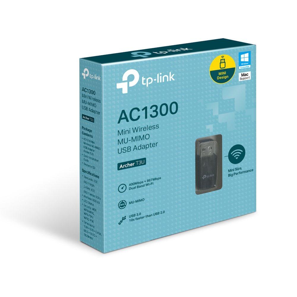 Adaptador USB Wi-Fi TP-LINK Archer T3U (Wi-Fi 5 - 867 Mbit/s - Dual-band - Preto), miniatura 4