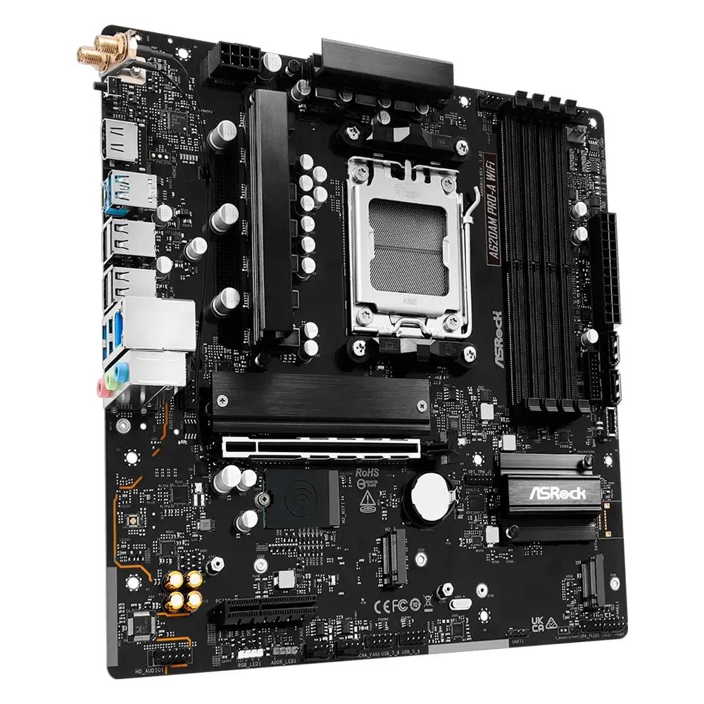 Motherboard ASROCK A620AM Pro-A WiFi (AM5 - Micro-ATX - AMD RDNA 2 - Preto), miniatura 4