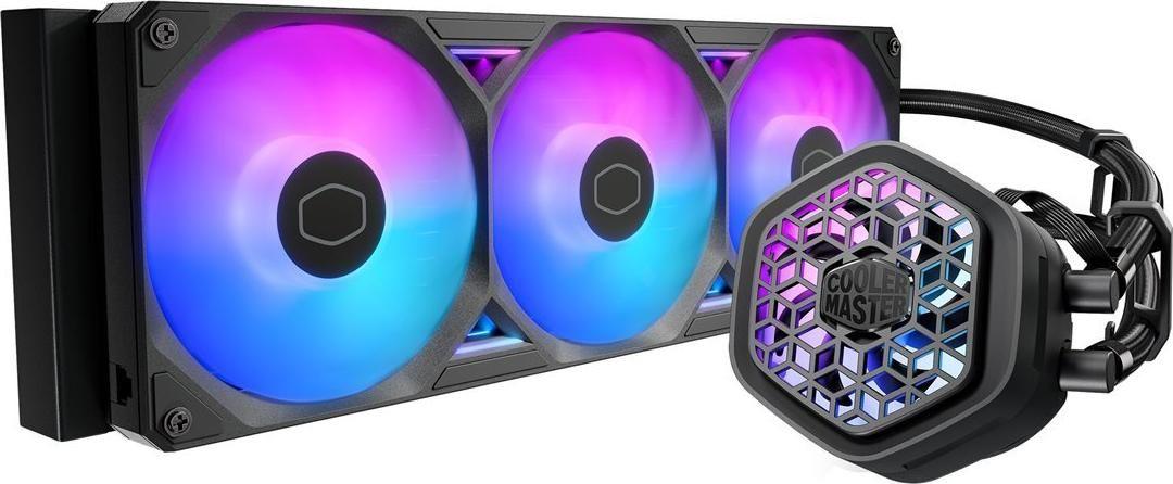 Sistema de Refrigeração Líquida AIO CPU COOLER MASTER MasterLiquid 360 Atmos II VRM Fan ARGB (ARGB - Preto)