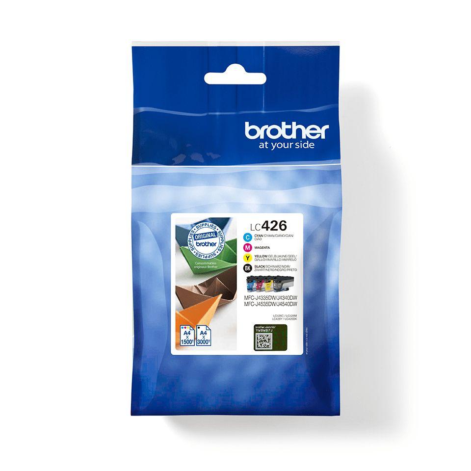 Multipack de Tinteiros BROTHER LC426VAL (3000 páginas - Preto, Ciano, Magenta e Amarelo)