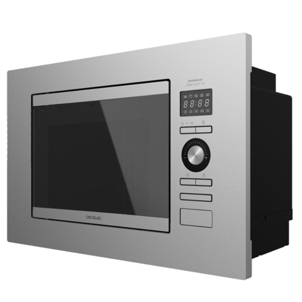 Micro-ondas com Grelhador de Encastre CECOTEC GrandHeat 2090 Built-In Steel (800 W - 1000 W - 20 L - Prateado)