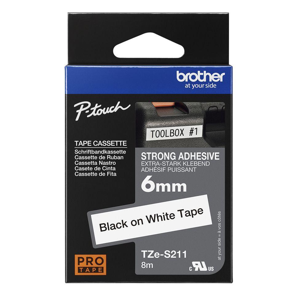 Fita de Impressão BROTHER TZe-S211 (Branco/Preto), miniatura 5