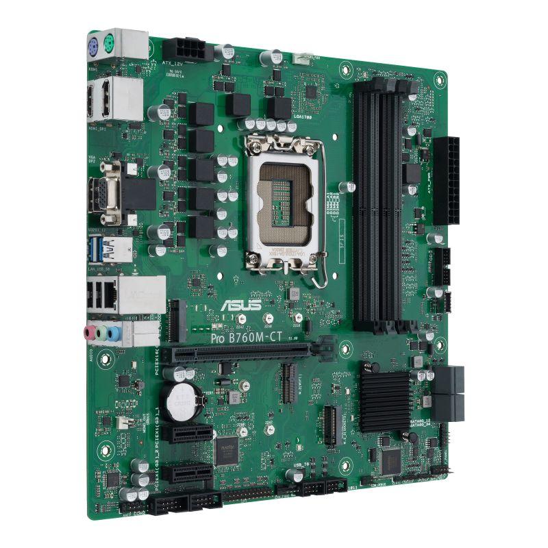 Motherboard ASUS PRO B760M-CT-CSM (LGA 1700 - micro ATX - Duplo canal - Verde), miniatura 2