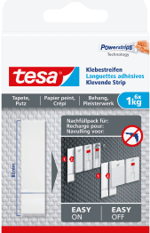 Tiras Adesivas de Fixação TESA 77771-00000-00 (6 unidades - até 1 kg)