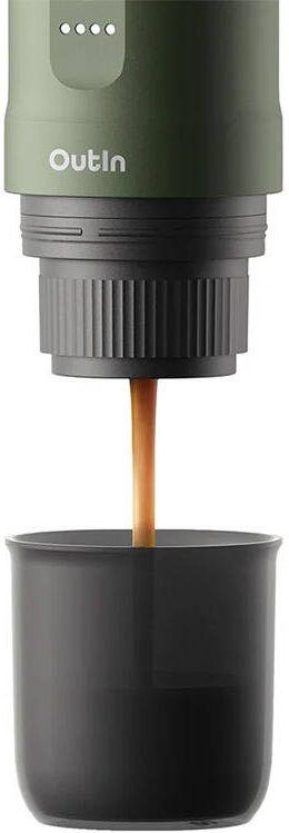 Máquina de Café Expresso Portátil OUTIN Nano (Café moído, cápsulas Nespresso - 20 bar - Verde), miniatura 3