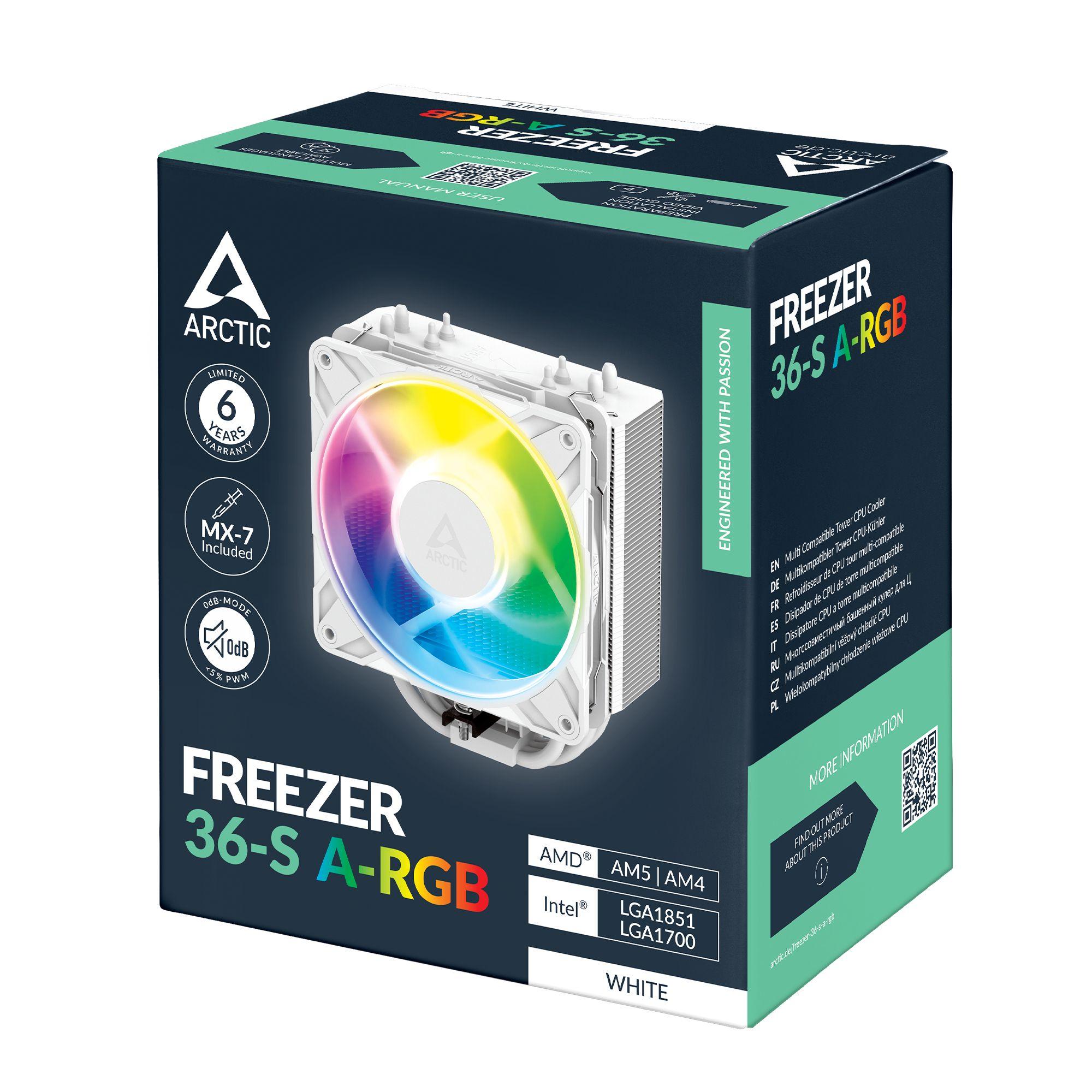 Dissipador de CPU ARCTIC Freezer 36-S A-RGB (Alumínio - Branco) — miniatura 9