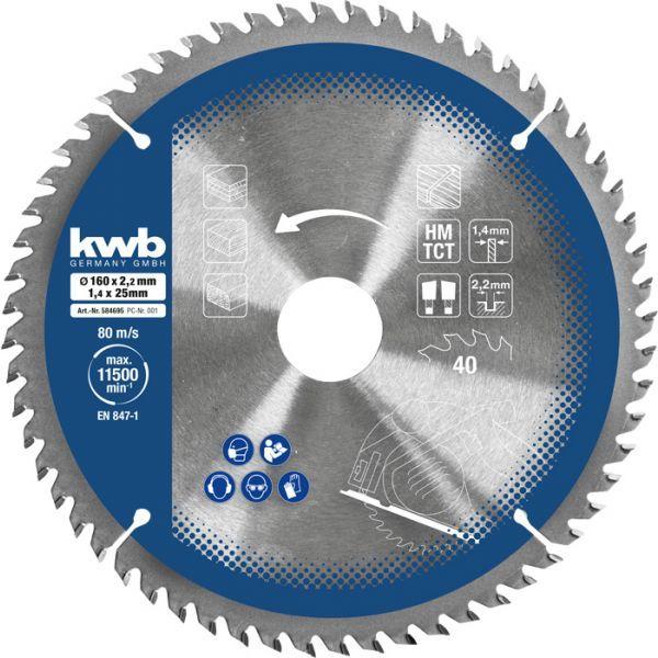 Conjunto de Lâminas de Serra Circular KWB 584795 (Carboneto) — miniatura 2
