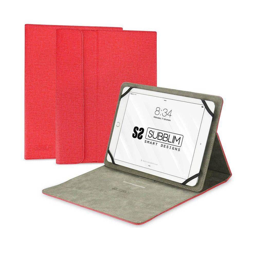 Capa Fólio SUBBLIM Clever Stand (Qualquer marca - Poliuretano - Vermelho) — miniatura 2