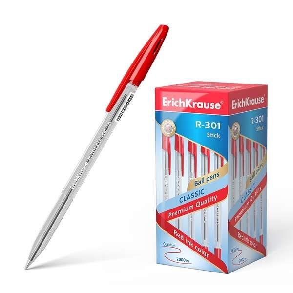 Esferográfica ERICHKRAUSE R-301 Stick Classic (Vermelho)