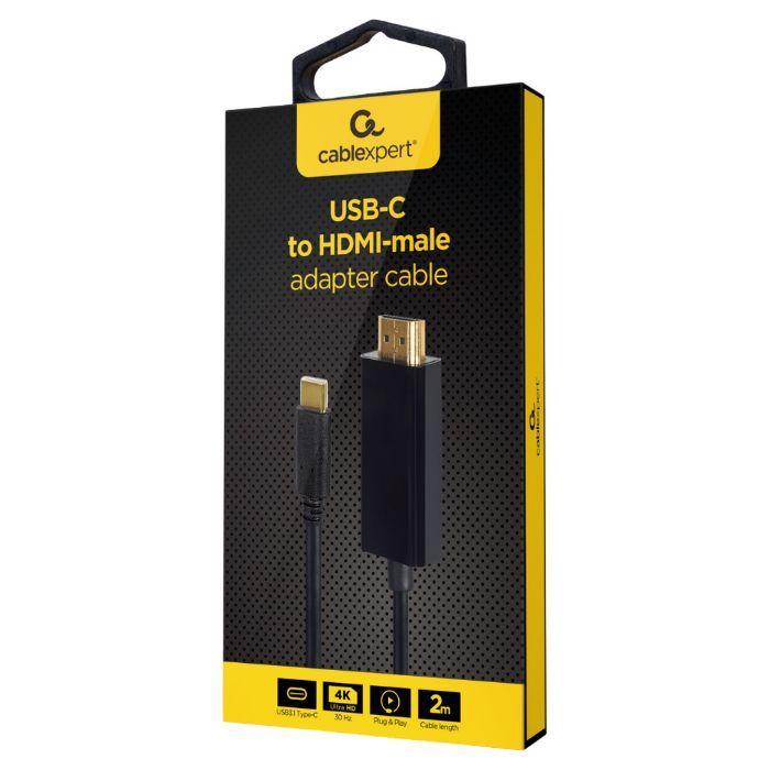 Cabo Adaptador USB-C para HDMI GEMBIRD A-CM-HDMIM-01 (2 m - USB-C - Preto) — miniatura 3