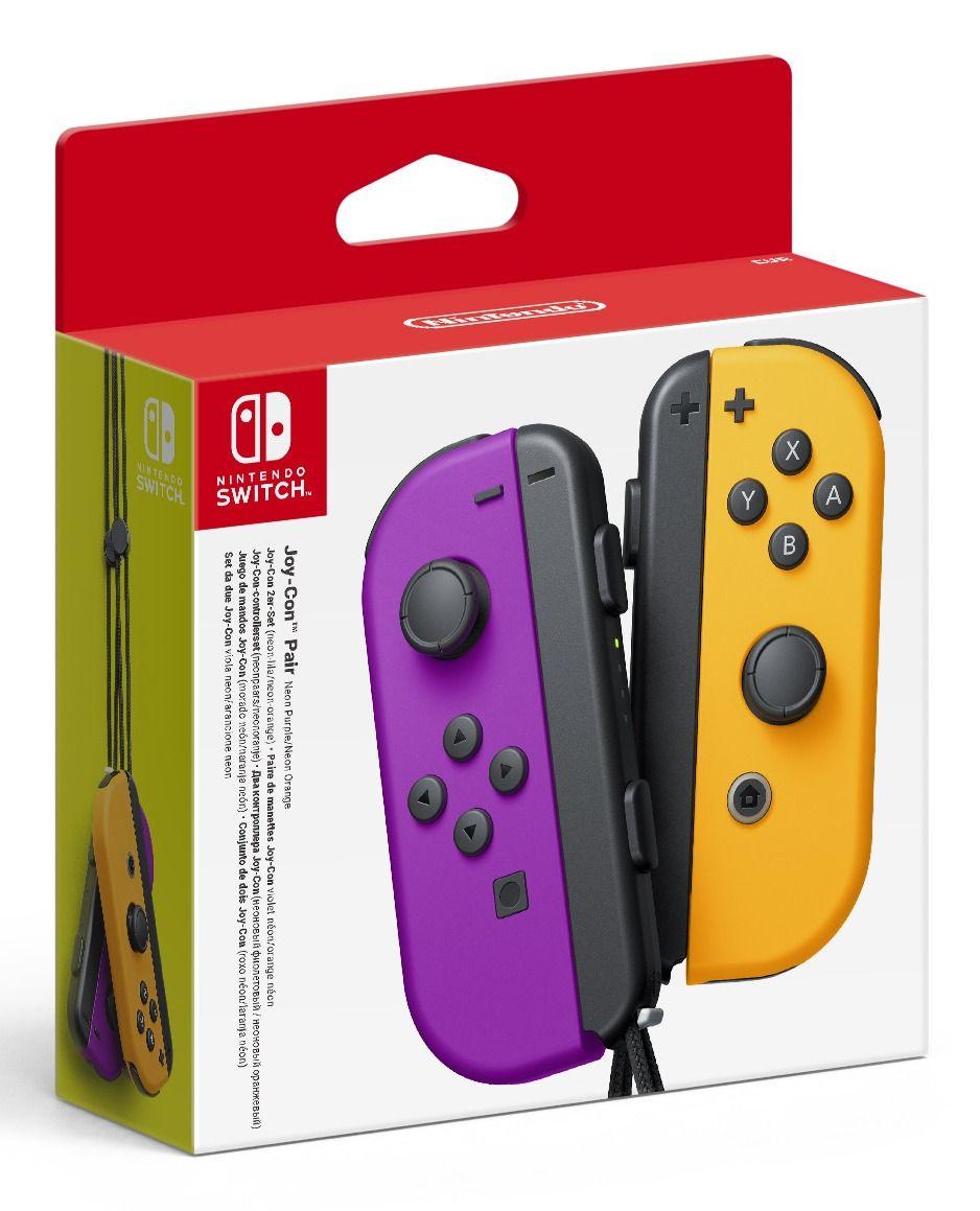 Comando NINTENDO Joy-Con Pair (Nintendo Switch - Sem fios - Roxo Néon/Laranja Néon) — miniatura 3